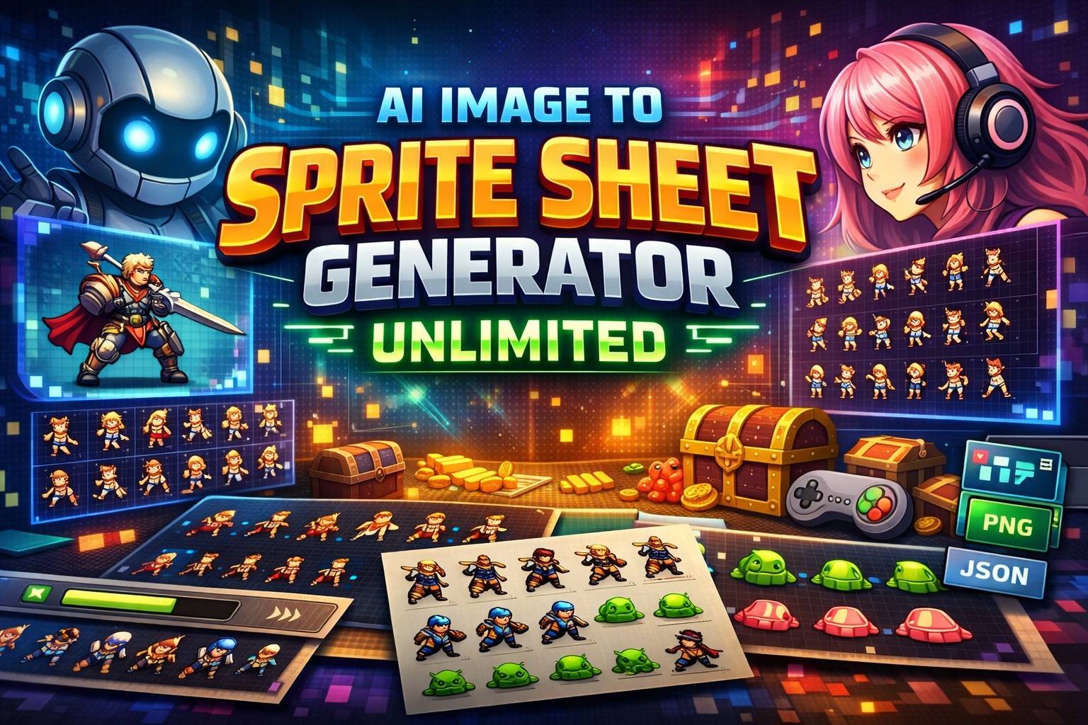 AI Image to Sprite Sheet Generator Unlimited