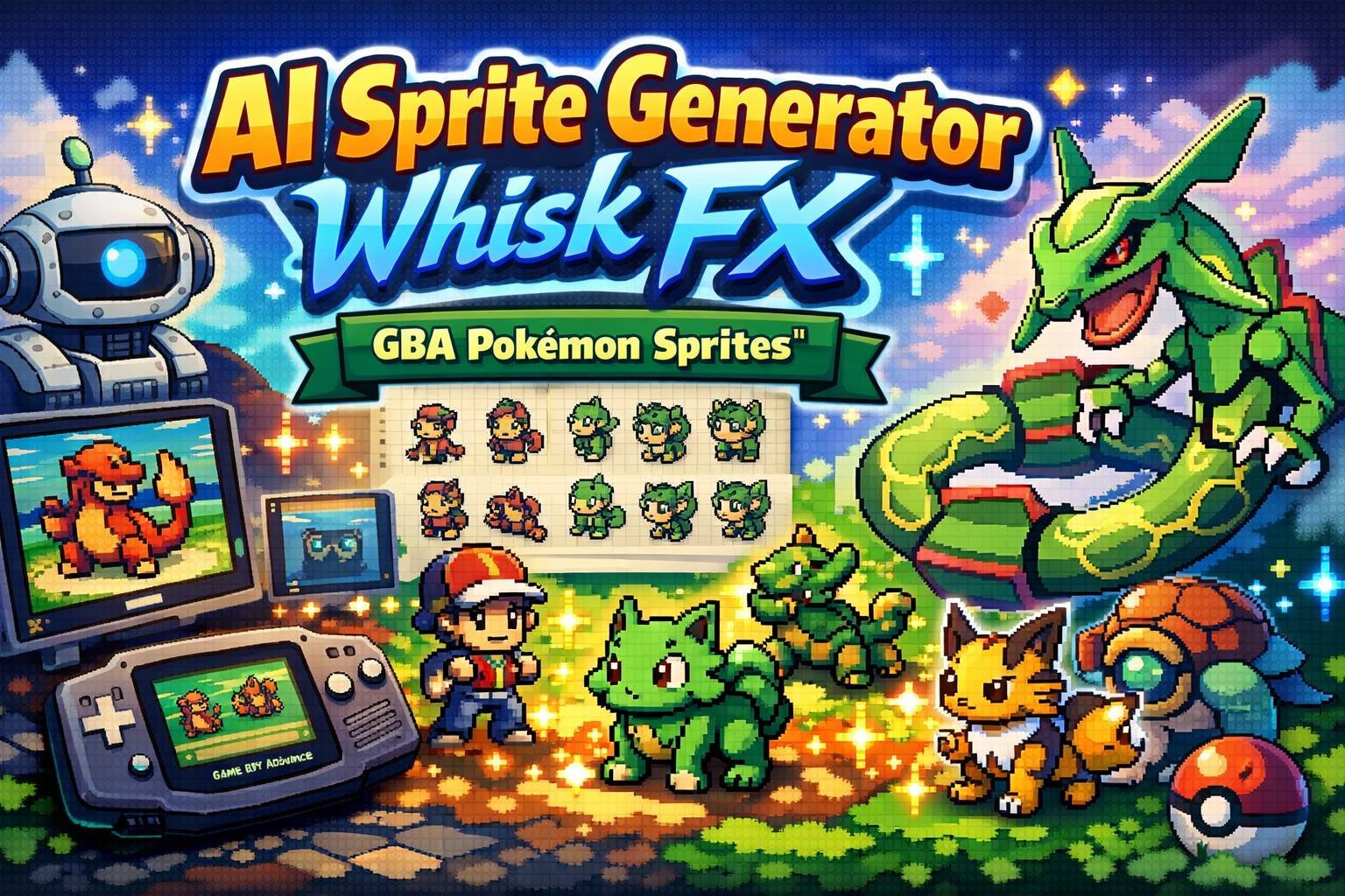 AI Sprite Generator Whisk FX GBA Pokemon Sprite